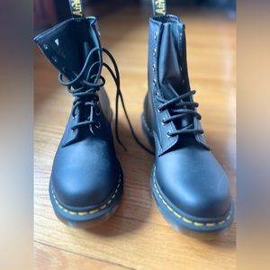 New Doc Martens. Women’s size 9 black leather lace up. Never worn. New!